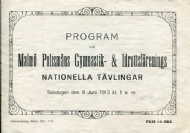 Sportboken - Program Nationella Tvlingar 1913