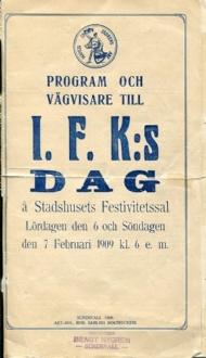 Sportboken - Program och  vgvisare till IFK: dag 1909