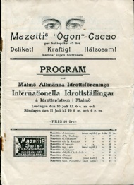 Sportboken - Program Internationella idrotttflingar 10-11 juni 1909