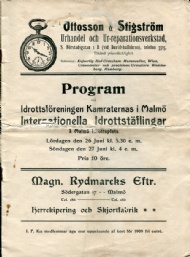 Sportboken - Program vid IFK:s internationella idrottstflingar 26-27 juni 1909