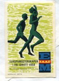 Sportboken - Brevmrke Europamsterskapen i friidrott 1958