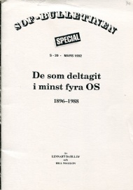Sportboken - De som deltagit i minst fyra OS 1896-1988