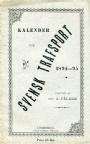 HÄSTSPORT- Horse Kalender för Svensk Trafsport 1894-95