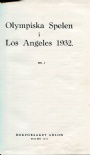 All Rare Books Olympiska spelen i Los Angeles 1932 
