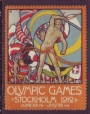 Dokument-Brevmärken Olympiska Spelen Stockholm 1912 Engelska Brevmärke 