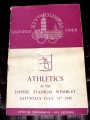PROGRAM Programme Athletics 31.7 XIVth Olympiad London 1948